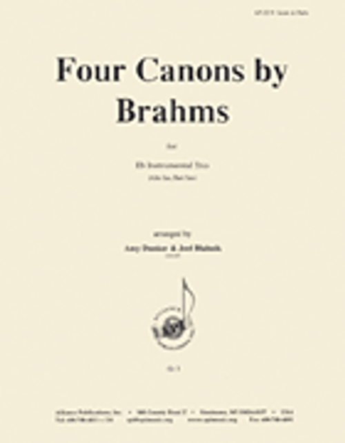 Four Canons By Brahms Fr Op. 113 - 3 Eb Sax [HL:8772631]