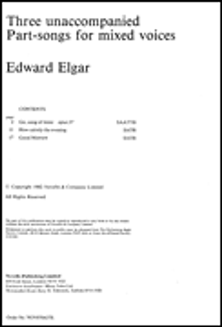 Three Unaccompanied Part-Songs for Mixed Voices [HL:14033585]
