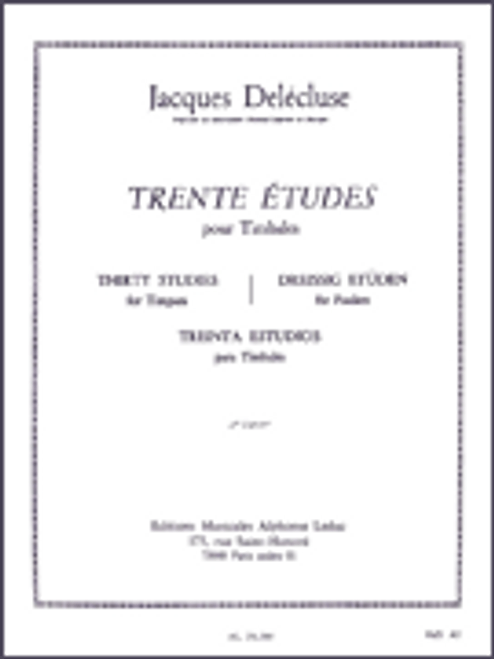 Jacques Delecluse - Trente Etudes Pour Timbales (2<sup>e</sup> Cahier) [HL:48182741]