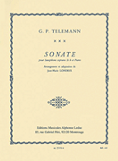 Sonata (soprano Saxophone And Piano) [HL:48183662]