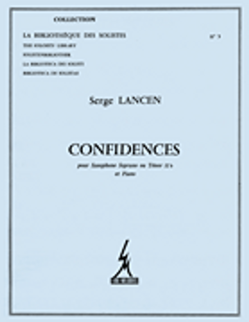 Lancen Confidences Lm005 Soprano Or Tenor Saxophone & Piano Book [HL:48185275]