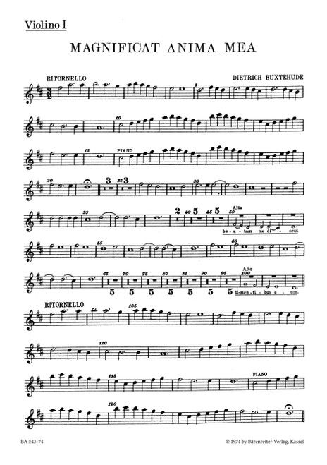 Magnificat anima mea BuxWV-Anh 1 [Bar:BA543-74]