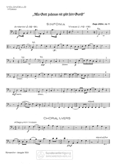 Wo Gott zuhaus nit gibt sein Gunst op. 11/1 (1933) [Bar:BA750-82]