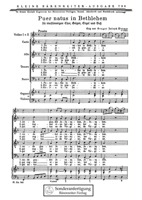 Puer natus in Bethlehem - Ein Kind geboren zu Bethlehem [Bar:BA786]