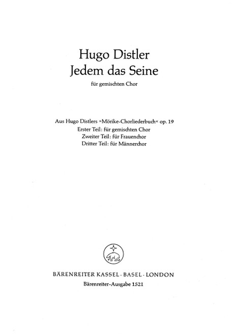 Jedem das Seine (Aninka tanzte) [Bar:BA1521]