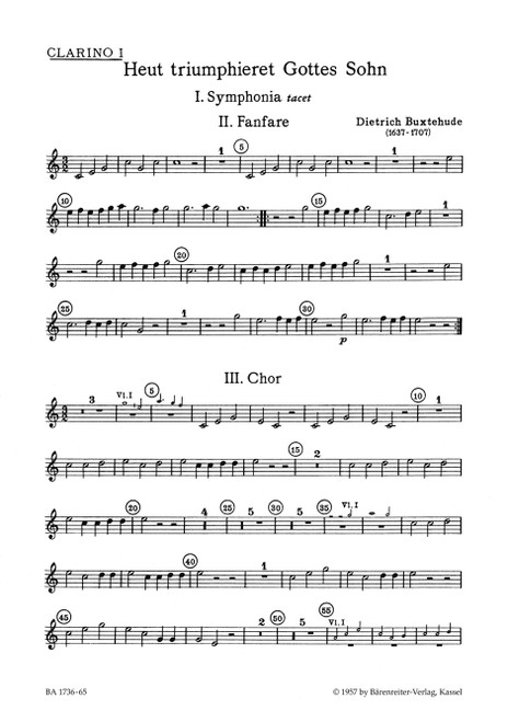 Heut triumphieret Gottes Sohn BuxWV 43 [Bar:BA1736-65]