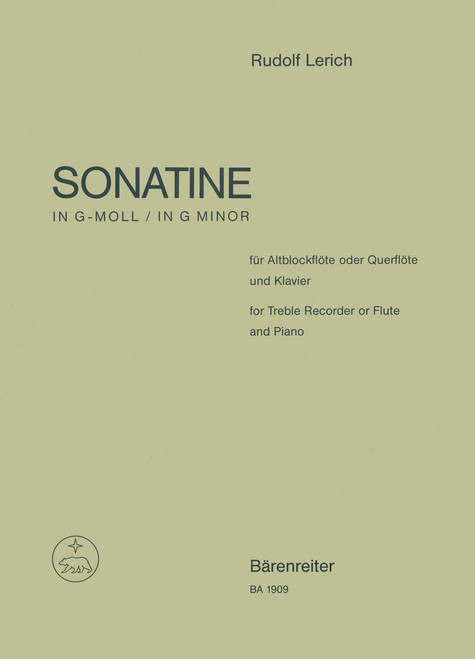 Sonatine für Altblockflöte oder Querflöte und Klavier g-Moll [Bar:BA1909]