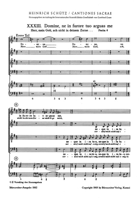 Drei Motetten no. 33, 34, 35 SWV 85, 86, 87 [Bar:BA1952]