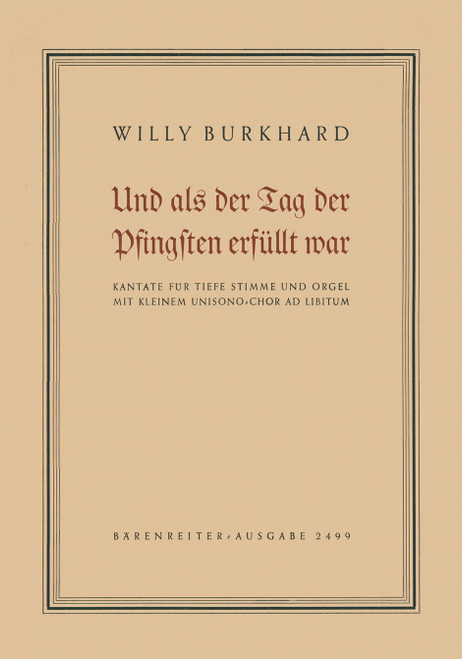 Und als der Tag der Pfingsten erfüllt war op. 84 (1950) [Bar:BA2499]