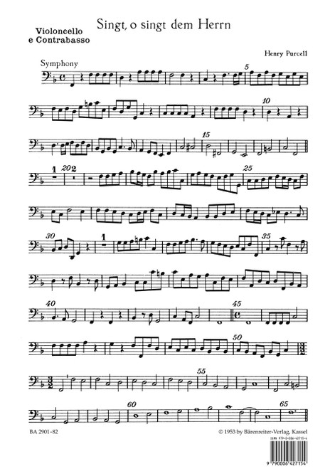 O, sing unto the Lord [Bar:BA2901-82]