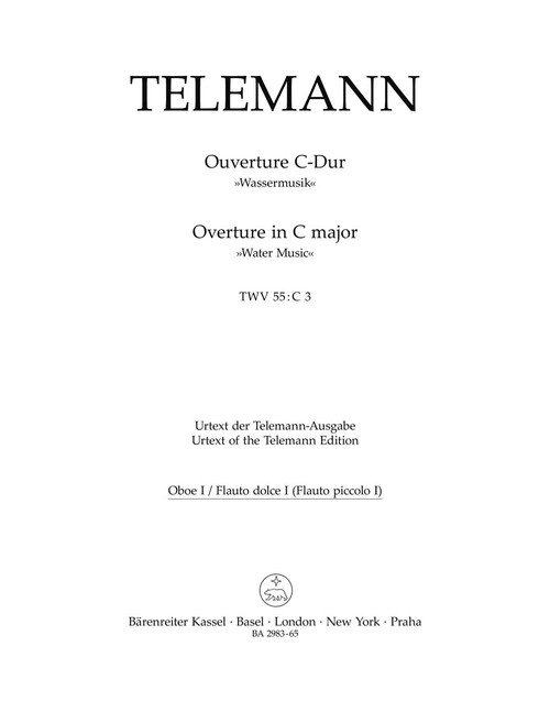 Ouverture C-Dur TWV 55:C3 "Wassermusik" [Bar:BA2983-65]