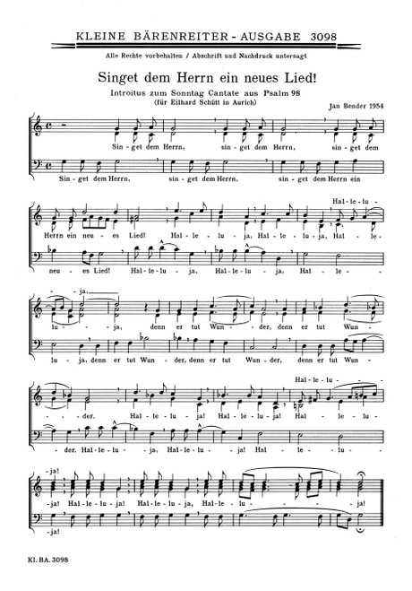 Singet dem Herrn ein neues Lied (1954) [Bar:BA3098]