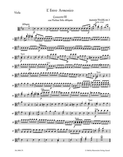 Concerto III G-Dur RV 310 [Bar:BA3808-79]