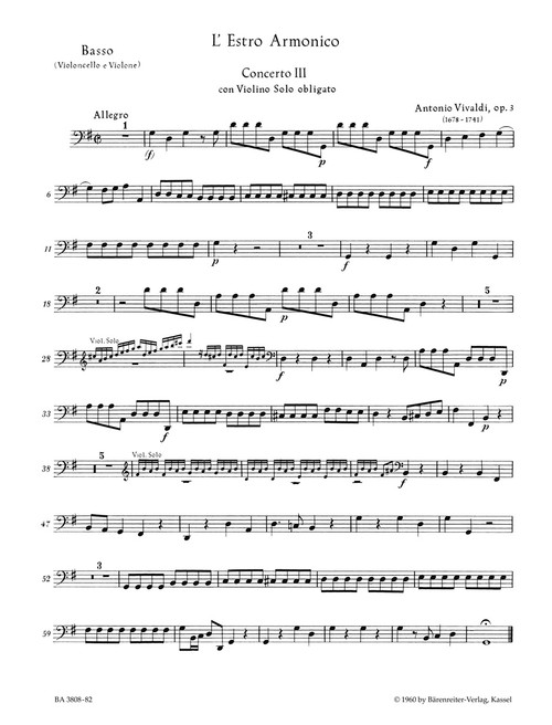 Concerto III G-Dur RV 310 [Bar:BA3808-82]