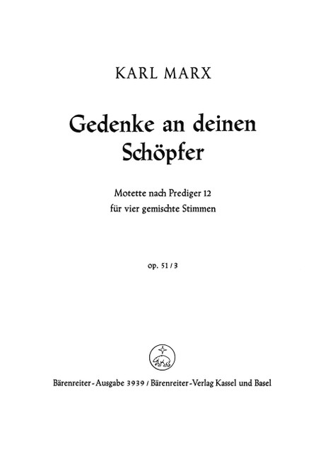 Gedenke an deinen Schöpfer (1958) [Bar:BA3939]