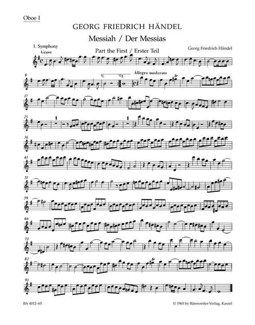 Messiah HWV 56 [Bar:BA4012-65]
