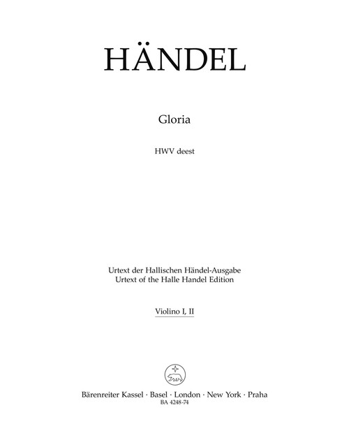 Gloria HWV deest [Bar:BA4248-74]