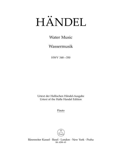 Water Music HWV 348-350 [Bar:BA4298-65]