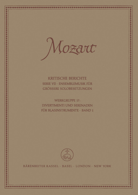 Divertimenti und Serenaden für Blasinstrumente, Band 1 [Bar:BA4595-40]