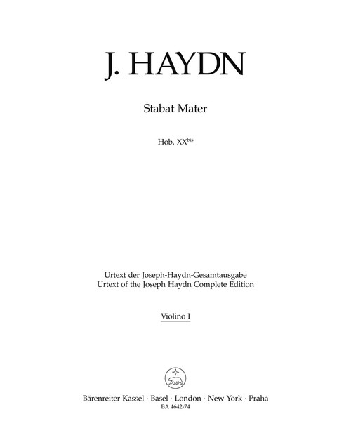Stabat Mater Hob. XX bis [Bar:BA4642-74]