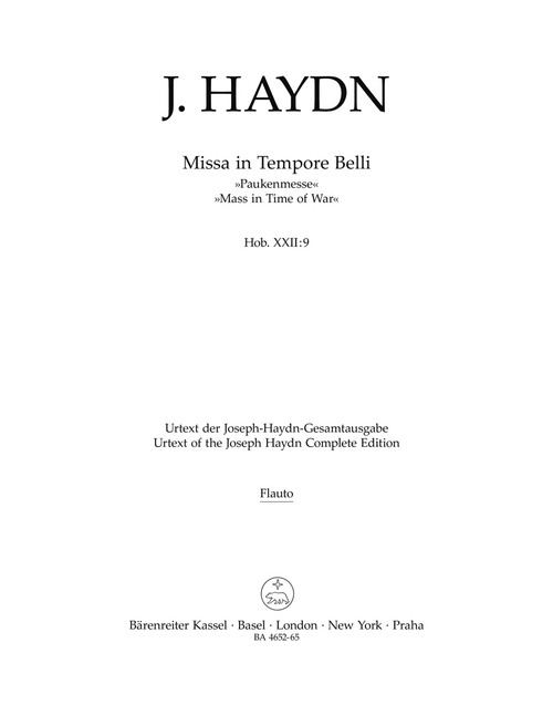 Missa in Tempore Belli Hob.XXII:9 "Mass in Time of War" [Bar:BA4652-65]