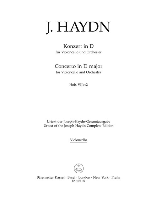 Concerto for Violoncello and Orchestra in D major Hob. VIIb:2 [Bar:BA4675-82]