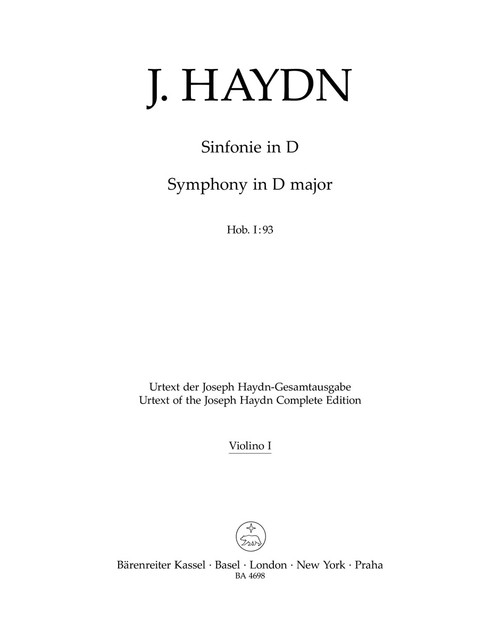 Symphony in D major Hob. I:93 [Bar:BA4698-74]