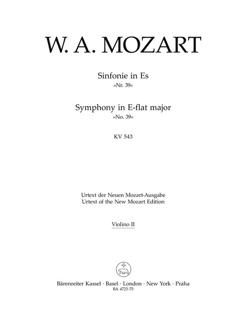 Symphony no. 39 in E-flat major K. 543 [Bar:BA4723-75]