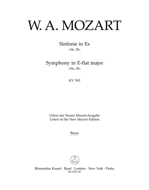 Symphony no. 39 in E-flat major K. 543 [Bar:BA4723-85]