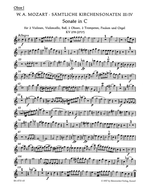 Complete Church Sonatas, Volume 3/4 K. 278 (271e), K. 329 (317a) [Bar:BA4733-65]