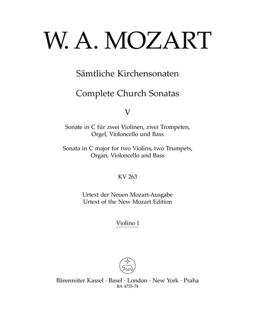 Complete Church Sonatas, Volume 5 K. 263 [Bar:BA4735-74]