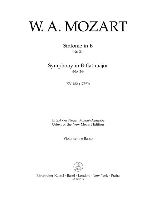 Symphony no. 24 in B-flat major K. 182 (173dA) [Bar:BA4747-82]