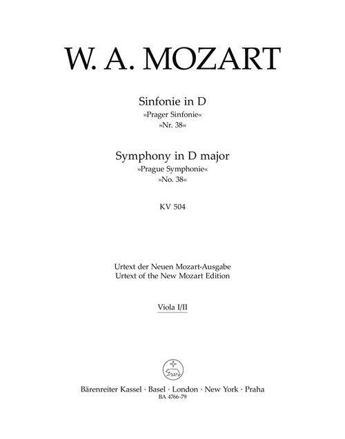 Symphony no. 38 in D major K. 504 "Prague Symphony" [Bar:BA4766-79]