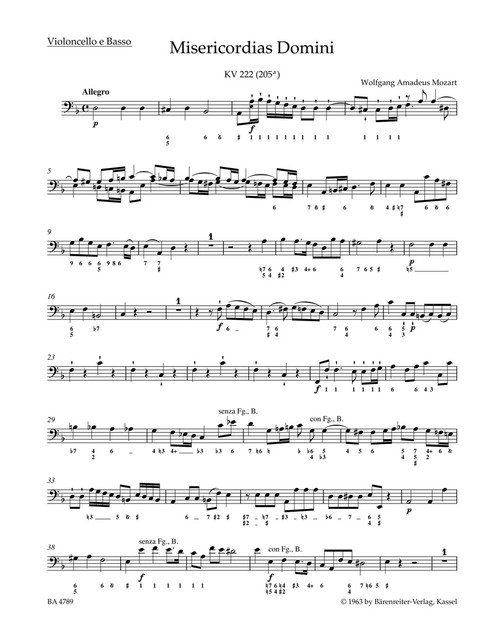 Misericordias Domini K. 222 (205a) [Bar:BA4789-82]