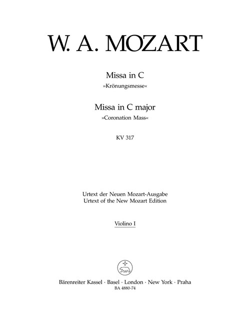 Missa in C major K. 317 "Coronation Mass" [Bar:BA4880-74]