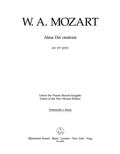 Alma Dei creatoris K. 277 (272a) [Bar:BA4889-82]