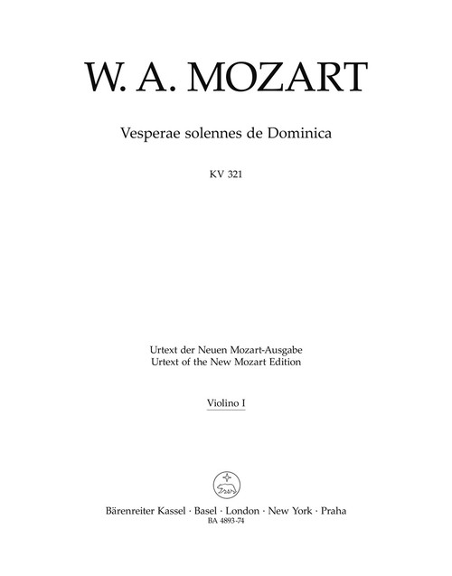 Vesperae solennes de Dominica K. 321 [Bar:BA4893-74]