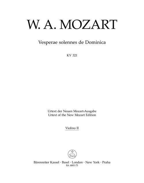 Vesperae solennes de Dominica K. 321 [Bar:BA4893-75]