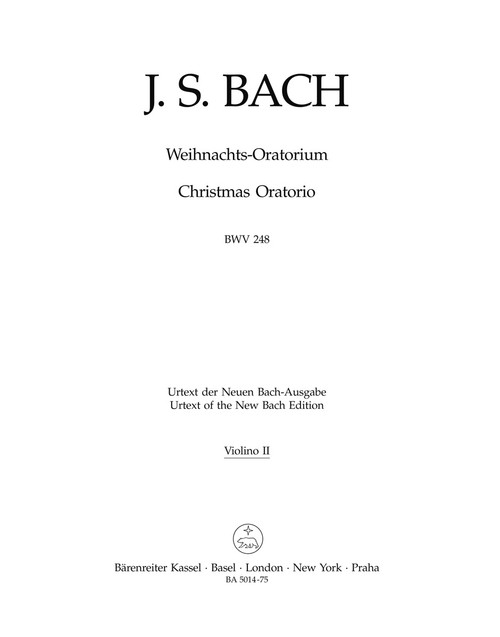Christmas Oratorio BWV 248 [Bar:BA5014-75]
