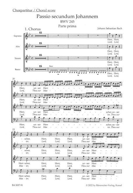 St. John Passion BWV 245 [Bar:BA5037-91]