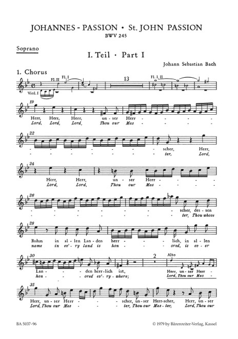 St. John Passion BWV 245 [Bar:BA5037-96]