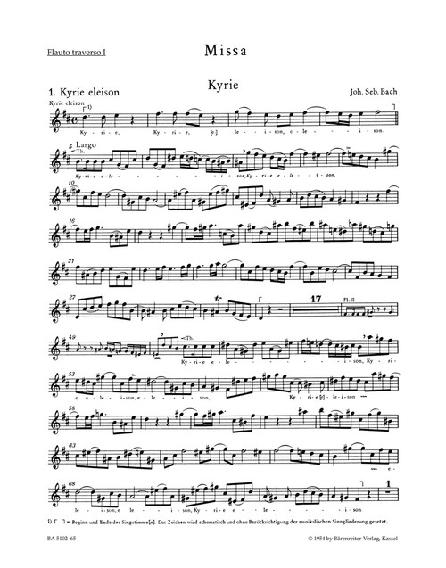 Mass in B minor BWV 232 [Bar:BA5102-65]