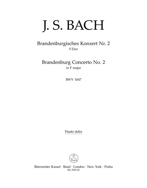 Brandenburg Concerto no. 2 in F major BWV 1047 [Bar:BA5109-24]
