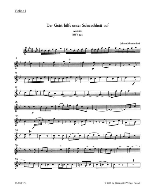 Der Geist hilft unser Schwachheit auf BWV 226 [Bar:BA5130-74]