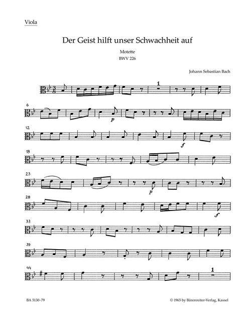 Der Geist hilft unser Schwachheit auf BWV 226 [Bar:BA5130-79]