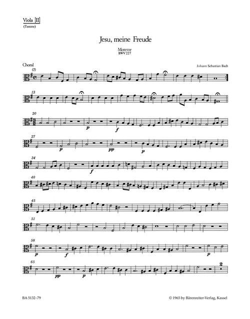Jesu, meine Freude BWV 227 [Bar:BA5132-79]