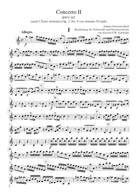 Concerto for Violoncello, Strings and Basso continuo in A minor [Bar:BA5136-74]