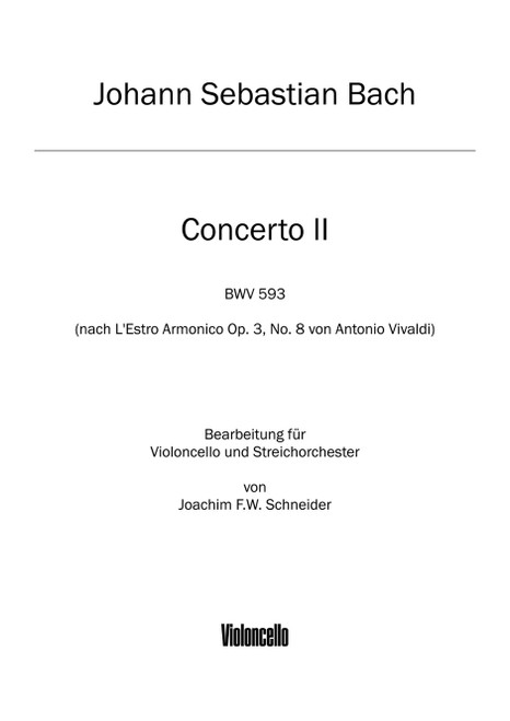 Concerto for Violoncello, Strings and Basso continuo in A minor [Bar:BA5136-82]