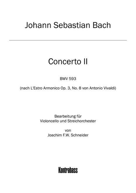Concerto for Violoncello, Strings and Basso continuo in A minor [Bar:BA5136-85]