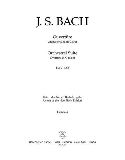 Orchestral Suite (Overture) in C major BWV 1066 [Bar:BA5252-68]
